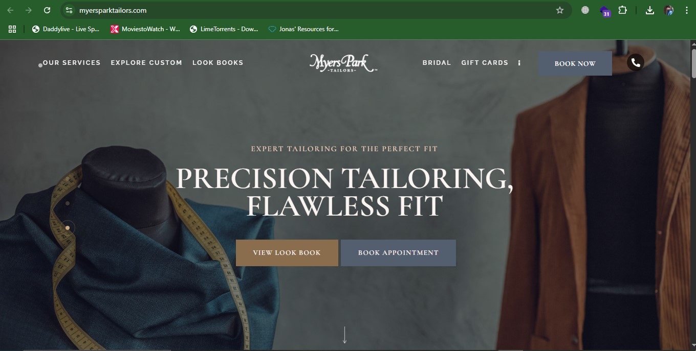 Myers Park Tailors Website